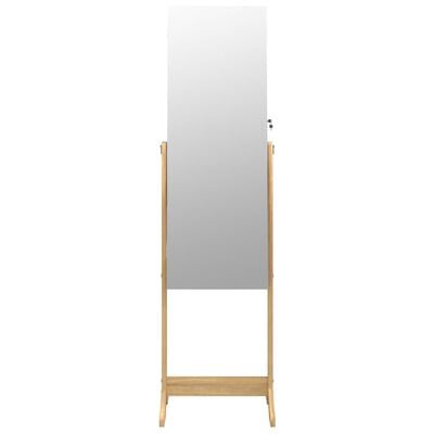 vidaXL Огледален шкаф за бижута, свободностоящ, 42x38x152 см