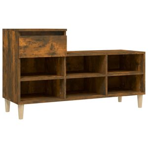 vidaXL Шкаф за обувки, опушен дъб, 102x36x60 см, инженерно дърво