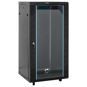 vidaXL 22U мрежов шкаф с въртящи се крачета 19" IP20 60x60x120 см