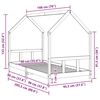 vidaXL Рамка за детско легло, 90x200 см, масивна чамова дървесина