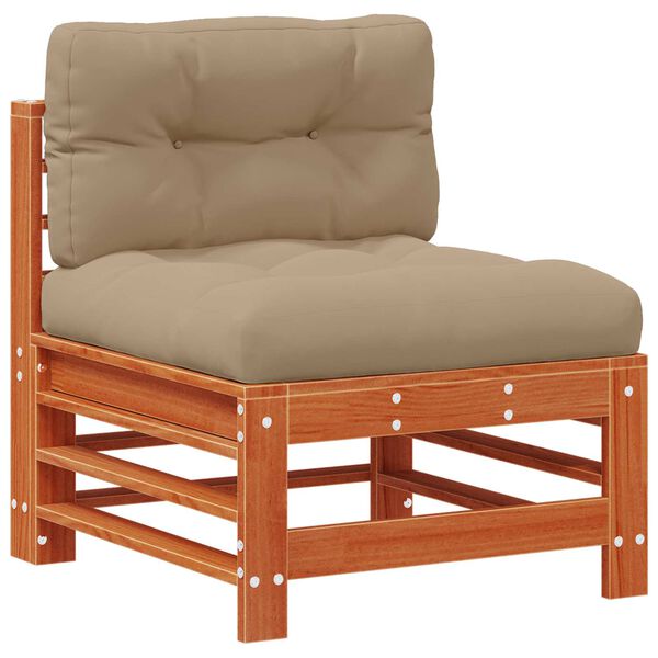 vidaXL Комплект за почивка в градина 6 pcs Восъчен Кафяв