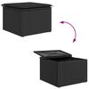 vidaXL Градински Софа Комплект със съхранение 4 pcs Черно полиратан