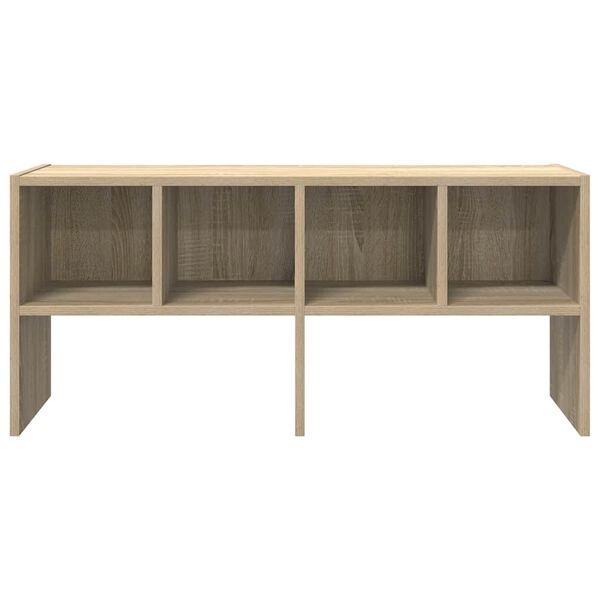 vidaXL Стелаж за обувки, стифиращи, дъб сонома, 89,5x30x40 см