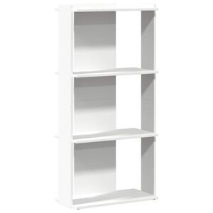 vidaXL Библиотека 3 рафта бяла 60x30x120 см инженерно дърво