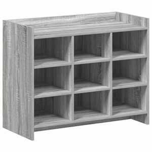 vidaXL Шкаф за обувки Сив Сонома 85 x 39,5 x 70 см Инженерна дървесина