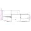 vidaXL Метална рамка за легло, без матрак, опушен дъб, 183x213 см