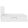 vidaXL Легло с място за съхранение и LED Чисто бяло 180 x 200 cm