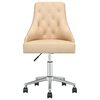 vidaXL Въртящ се офис стол, кремав, текстил
