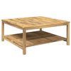 vidaXL Масичка за кафе Бяло измиване 100,5 x 98 x 45 см