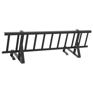 vidaXL Снегозадържател за покрив Черно 100 x 29,5 x 34,5 см Стомана