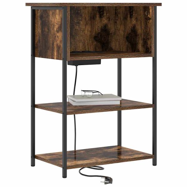 vidaXL Нощен шкаф Димян дъб 55 x 31 x 76 см Инженерно дърво