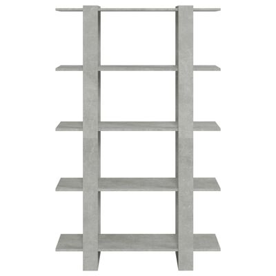 vidaXL Библиотека/разделител за стая, бетонно сива, 100x30x160 см