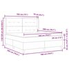 vidaXL Легло с пружинирана основа Светлосиво 180 x 200 cm текстил