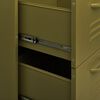 vidaXL Шкаф с чекмеджета, маслиненозелен, 80х35х101,5 см, стомана