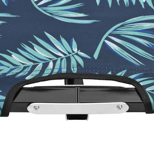 vidaXL Двуместен сгъваем шезлонг, на листа, стомана