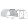 vidaXL Кокошарник Сребристо 400 x 150 x 100 см Поцинкована стомана