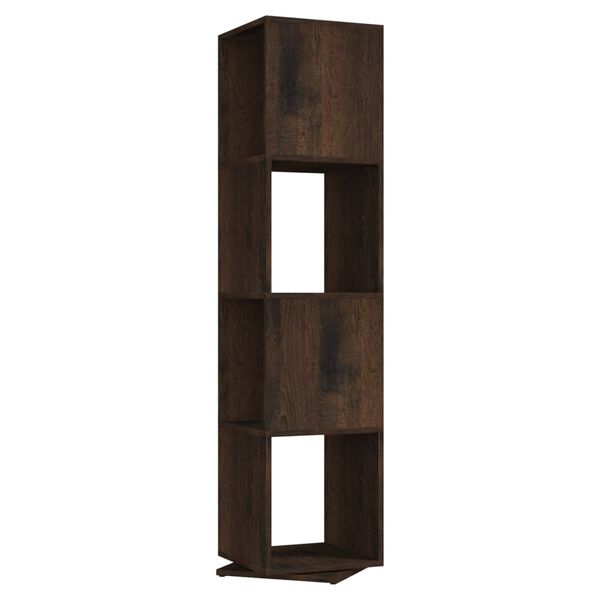 vidaXL Въртящ се шкаф, опушен дъб, 34,5x34,5x147,5 см, инженерно дърво