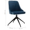 vidaXL Трапезни столове, 4 бр, сини, кадифе