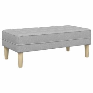 vidaXL Пейка с възглавница Облачно сиво 113 x 57 x 39 см текстил