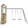 vidaXL Комбинирано детско съоръжение за игра, импрегниран бор