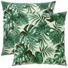 vidaXL Калъфка за възглавница 2 pcs HEERLEN Мотив с листа 80 x 80 cm