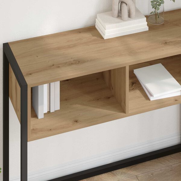 vidaXL Крайна масичка Дъб Артизан 100 x 36 x 75 см Инженерно дърво