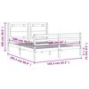 vidaXL Рамка за легло с табла, бяла, 160х200 см, масивно дърво