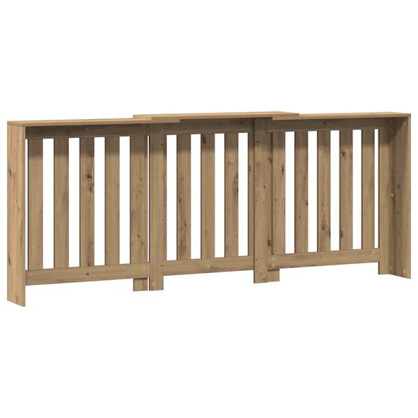 vidaXL Капак за радиатор, дъб артизан, 205x21,5x83,5см инженерно дърво