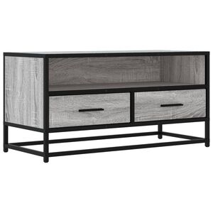 vidaXL ТB шкаф, сив сонома, 80x34,5x40 см, инженерно дърво и метал