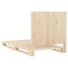 vidaXL Рамка за легло с табла, 100x200 см, борово дърво масив