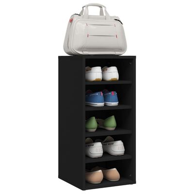 vidaXL Шкафове за обувки, 2 бр, черни, 31,5x35x70 см, ПДЧ