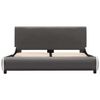 vidaXL Рамка за легло, антрацит и сиво, изкуствена кожа, 120x200 cм