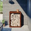 vidaXL Стойка за дърва за огрев 60x40x80 cm Патинираща стомана