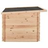 vidaXL Кучешка колиба, 122,5x118x82,6 cm, борово дърво масив, 14 мм