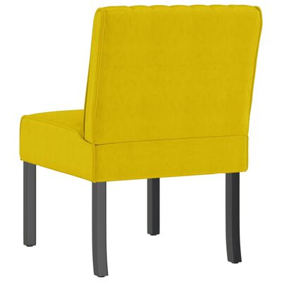 vidaXL Ниско кресло, жълто, кадифе