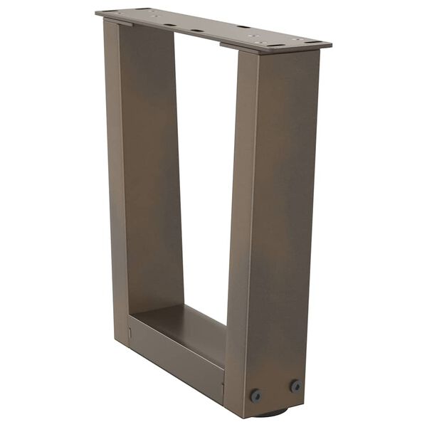 vidaXL Крака за масичка за кафе, V-образни, 2 бр., естествена стомана, 30 x (30-31,3) см, стомана