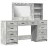 vidaXL Тоалетка 3 бр. Циментено сиво 78,5 x 41 x 135 см