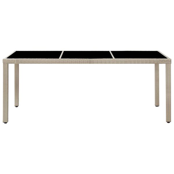 vidaXL Градински комплект с възглавници, 9 части, бежов полиратан