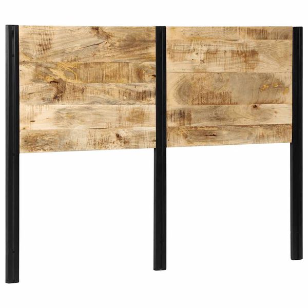 vidaXL табла за глава 140 cm масивно дърво манго и желязо