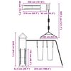 vidaXL Комбинирано детско съоръжение, масивна дугласка дървесина