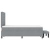 vidaXL Легло с пружинирана основа Светлосиво 120 x 200 cm текстил