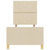 vidaXL Рамка за легло с таблото Крем 80 x 200 cm текстил