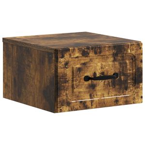 vidaXL Спален шкаф с монтаж на стена Опушен дъб 34,5 x 33 x 20 см