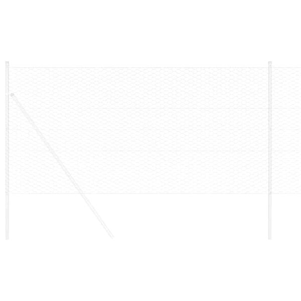 vidaXL Шестоъгълна ограда Сребрист 0,4 x 50 м Поцинкована стомана