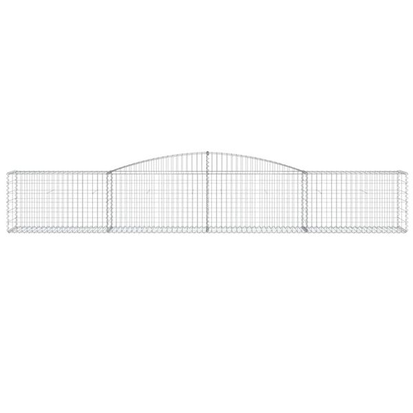 vidaXL Габионни кошници арка 9 бр 400x50x60/80 см поцинковано желязо