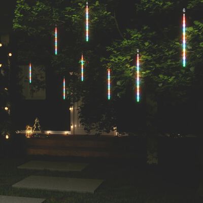 vidaXL Светещи метеори 8 бр 30 см цветни 192 LED закрито/открито