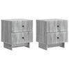 vidaXL Нощен шкаф с чекмедже 2 pcs Сива сонома 43 x 34,5 x 47,5 см