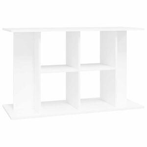 vidaXL Поставка за аквариум, бяла, 100x40x60 см, инженерно дърво
