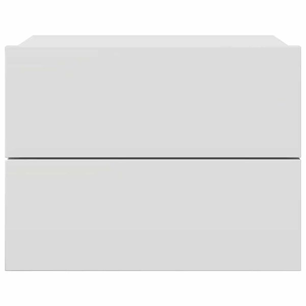 vidaXL Нощно шкафче, бяло, 40x30x30 см, инженерно дърво