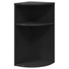 vidaXL Крайна масичка Черно 29,6 x 29,6 x 60 см Инженерно дърво